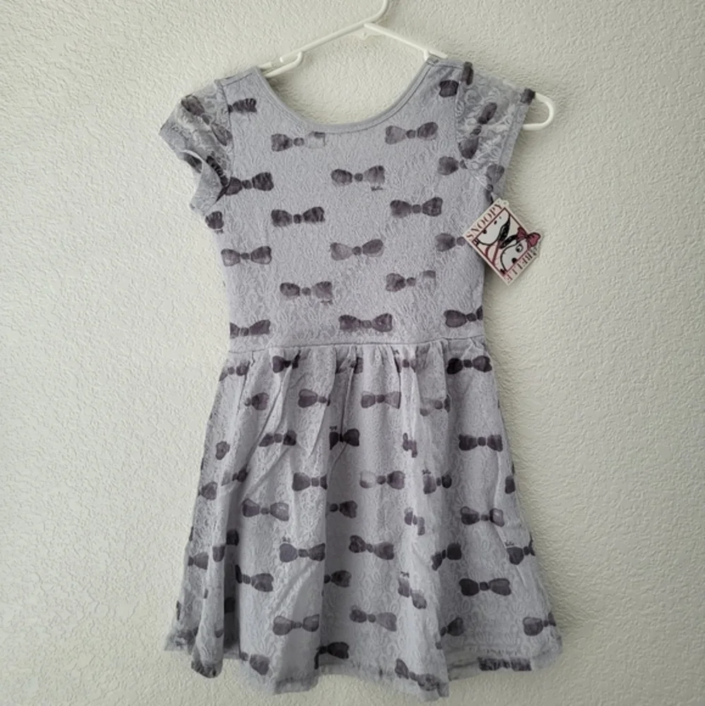 Peanuts Girl's Snoopy And His Sister Belle Bows Skater Lace Dress‎
